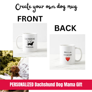 Cute Dachshund Doxie Dog Mom Names Coffee Mug
