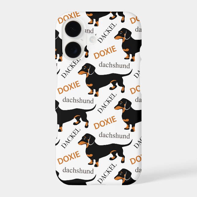 Cute Dachshund Doxie Dog Pattern (Back)
