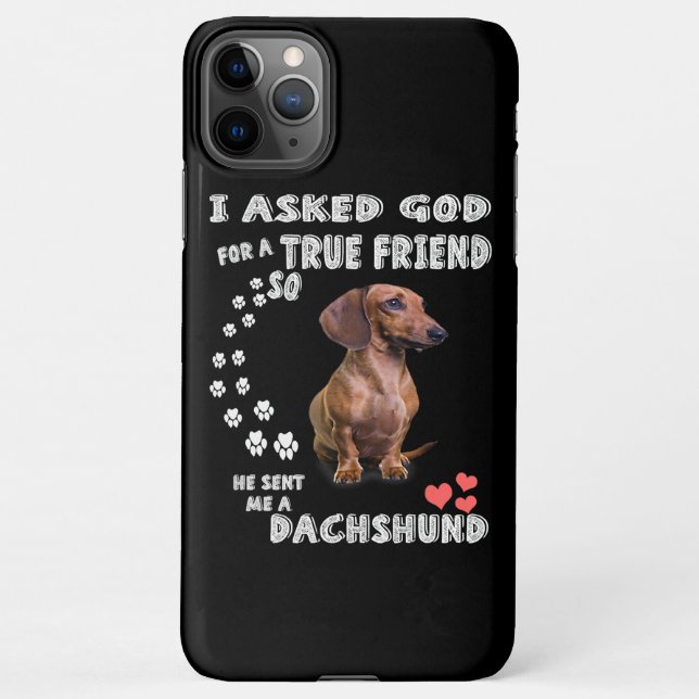 Cute Dachshund Doxie Girl Gifts Dachshund Mom iPhone Case (Back)
