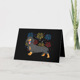 Cute Dachshund Doxie Lover Weiner Dog Mom Dad Kids Holiday Card
