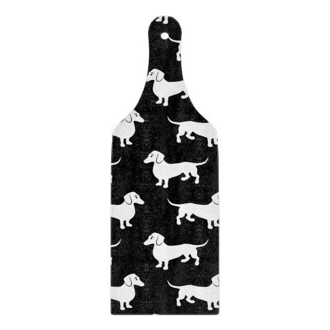 Cute Dachshund Doxie Pattern Cutting Board (Front)