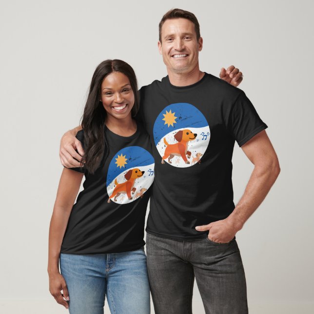 Cute Dachshund Family Sunny Day Vibes T-Shirt (Unisex)