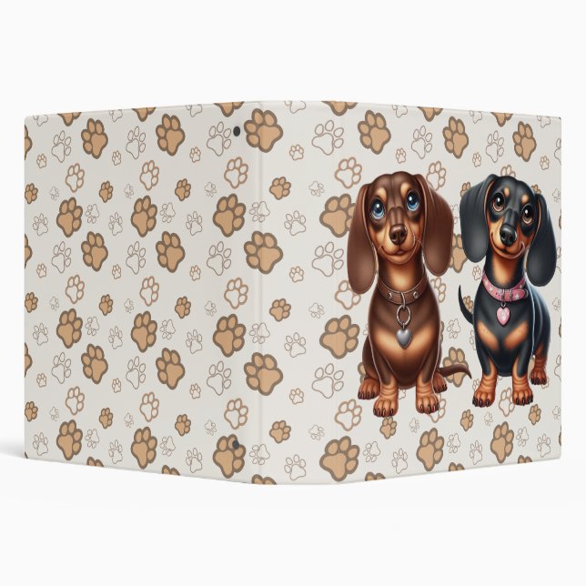 Cute dachshund friends binder (Background)