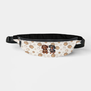 Cute dachshund friends fanny pack