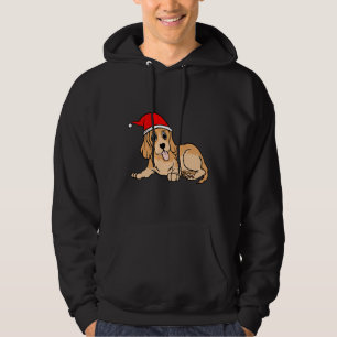 Cute Dachshund In Santa Hat Christmas Hoodie