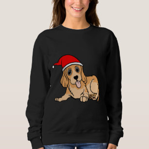 Cute Dachshund In Santa Hat Christmas Sweatshirt