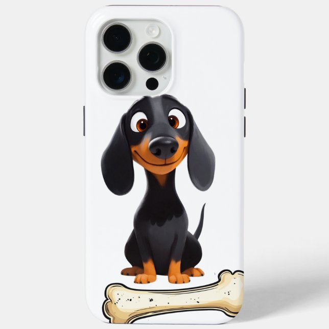 Cute Dachshund iPhone Case (Back)