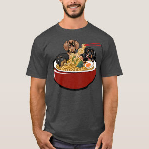 Cute Dachshund Japanese Ramen Funny Wiener Dog Lov T-Shirt