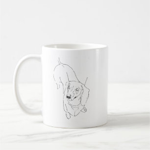 Cute Dachshund Mug – Line Art Sausage Dog