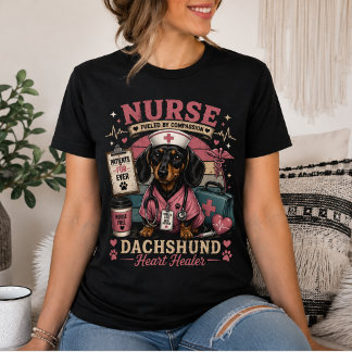 Cute Dachshund Nurse – Patients Fur Ever Funny T-Shirt