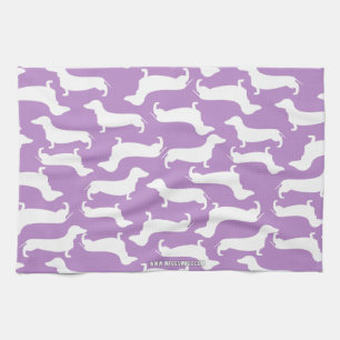 Cute Dachshund Pattern Perfect Gift for Doxie Love Kitchen Towel