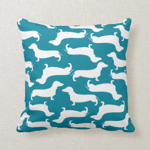 Cute Dachshund Pattern Perfect Gift for Doxie Love Throw Pillow