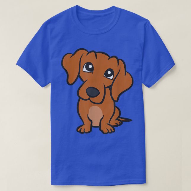Cute Dachshund Puppy Dog Dachshund  T-Shirt (Design Front)