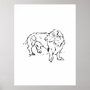 Cute Dachshund Sausage Dog – Personalised Art Poster