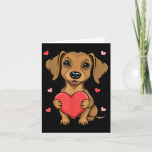 Cute Dachshund Valentines Day Heart Lover Dog Mom Card