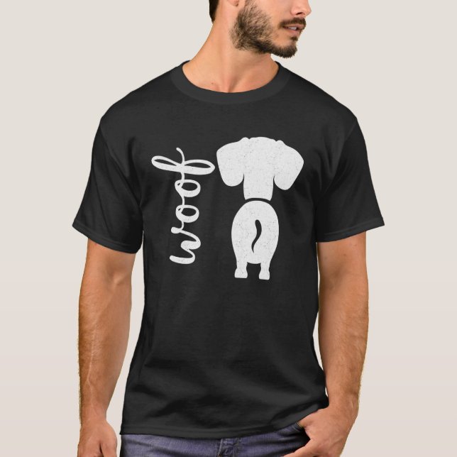 Cute Dachshund Weenie Dog T-Shirt (Front)