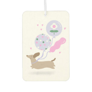 Cute Dachshund Weiner Dog Lover Party Pink Air Freshener