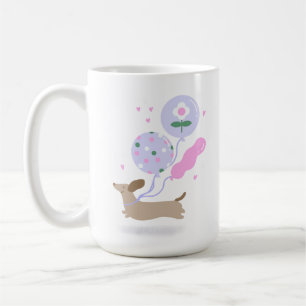 Cute Dachshund Weiner Dog Lover Party Pink Coffee Mug