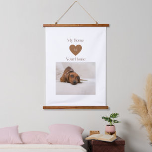 Cute Dachshund Welcome Dog Lover Home Gift Hanging Tapestry