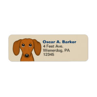 Cute Dachshund | Wiener Dog Return Address Labels