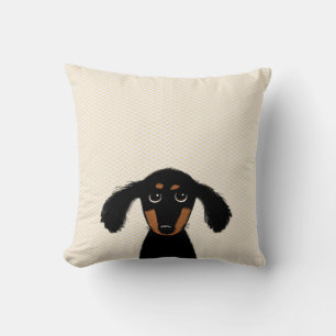 Cute Dachshund Wiener Dog Weiner Dog Puppy Throw Pillow