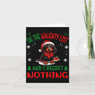 Cute Dachshund Wiener Doxie Dog Dog Christmas On T Card
