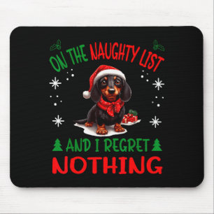 Cute Dachshund Wiener Doxie Dog Dog Christmas On T Mouse Pad