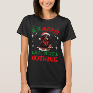 Cute Dachshund Wiener Doxie Dog Dog Christmas On T T-Shirt