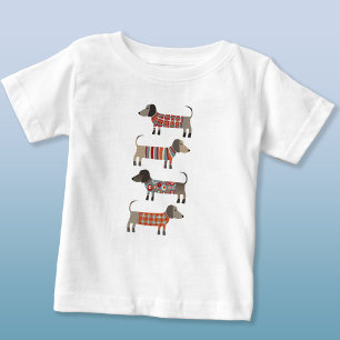 Cute Dachshund Wiener Sausage Dog Baby T-Shirt