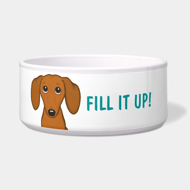 Cute Dachshund with Custom Text (Front)
