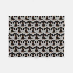 Cute Dachshunds Pattern Fleece Blanket