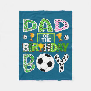 Cute Dad Birthday Soccer Player Game Fleece Blanket