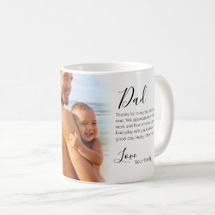cute dad fathers day photo script coffee mug