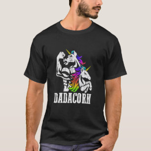 Cute Dadacorn Fathers Day For Dad Of Unicorn Daug T-Shirt
