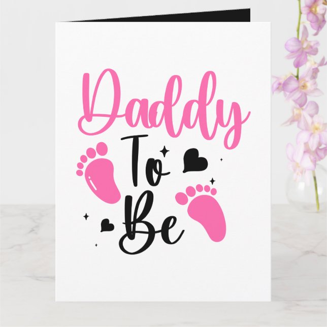 Cute Daddy baby announcement add text  (Orchid)