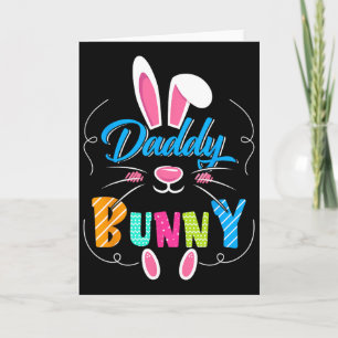 Cute Daddy Bunny Funny Bunny Ears Happy Easter Day Card