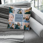 Cute 'Daddy & Me' Photo Collage 1st Father's Day  Throw Pillow<br><div class="desc">Create your own 'Daddy & Me' Keepsake Photo Pillow. Design features 8 trendy insta square pictures of your choice, the cute text 'Daddy & Me' with two little hearts - Happy First Father's Day! a 'with love' in elegant calligraphy script and a the name of whom it's from. A beautiful...</div>