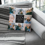 Cute 'Daddy & Me' Photo Collage 1st Father's Day  Throw Pillow<br><div class="desc">Create your own 'Daddy & Me' Keepsake Photo Pillow. Design features 8 trendy insta square pictures of your choice, the cute text 'Daddy & Me' with two little hearts - Happy First Father's Day! a 'with love' in elegant calligraphy script and a the name of whom it's from. A beautiful...</div>
