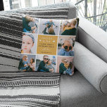 Cute 'Daddy & Me' Photo Collage 1st Father's Day  Throw Pillow<br><div class="desc">Create your own 'Daddy & Me' Keepsake Photo Pillow. Design features 8 trendy insta square pictures of your choice, the cute text 'Daddy & Me' with two little hearts - Happy First Father's Day! a 'with love' in elegant calligraphy script and a the name of whom it's from. A beautiful...</div>