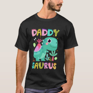 Cute Daddy Saurus Daddy Dinosaur Birthday Family M T-Shirt
