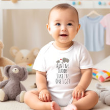 Cute Daddy's Baby Elephants Bodysuit