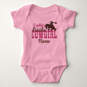 Cute Daddy's Little Cowgirl" Baby Bodysuit