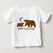 Cute Daddy's Little Cub Baby T-Shirt