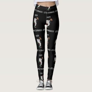 Cute Dad's Little Tornado for Tornado Kids Leggings