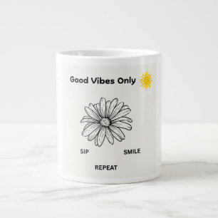 Cute Daily Inspiration Coffee Mug Positive Vibes