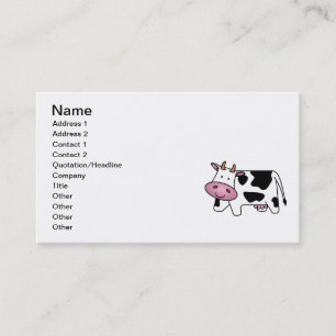 Cute Dairy Cow Business Card