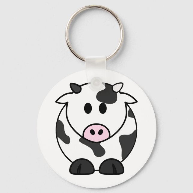 Cute Dairy Cow Keychain (Front)