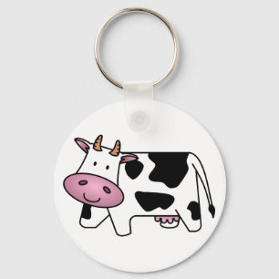Cute Dairy Cow Keychain