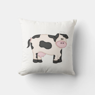 Cute Dairy Cow Throw Pillow