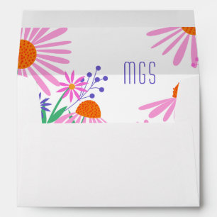 Cute Daisies custom monogram Envelope
